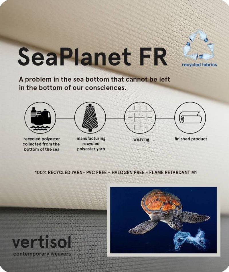 Sustainable and recycled blind fabric samples