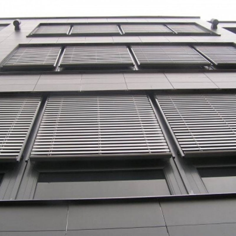 External venetian blinds on a modern building facade